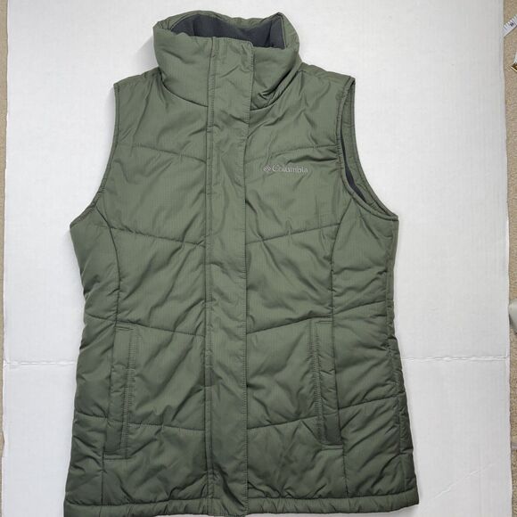 Columbia Jackets & Blazers - Columbia Horstman Glacier Full Zip Green Puffer Vest Women's XSmall Polyester
